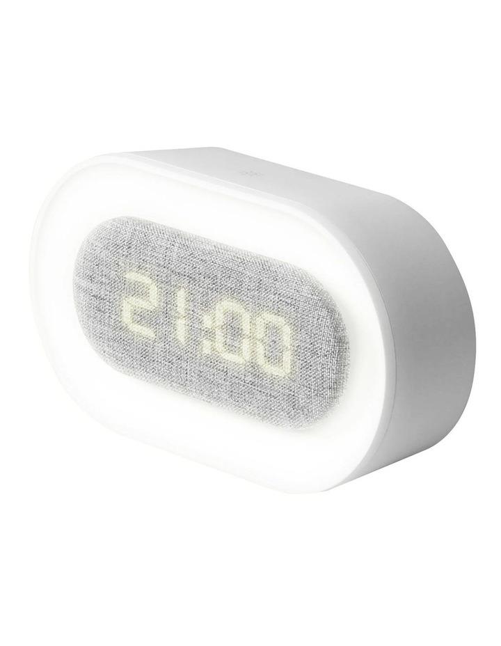 LIQUID EARS Glow Night Light USB Rechargeable Digital Alarm Clock 15cm Grey