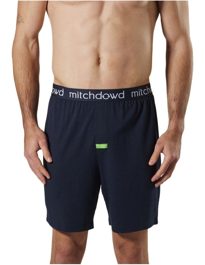 Mitch Dowd Soft Bamboo Knit Sleep Short in Navy XL