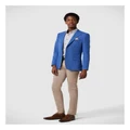 Politix Slim Fit Two Toned Tailored Blazer in Blue XXXL