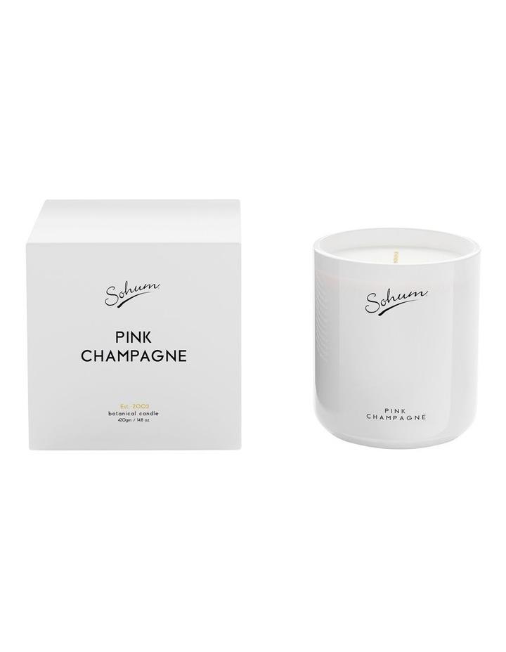 Sohum Pink Champagne Eco Wax Candle 420g White