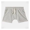 Sprout French Terry Novelty Bear Short in Grey Marle 0