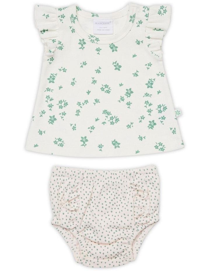 Marquise Top And Nappy Cover Set in Flower Posie Print Assorted 000