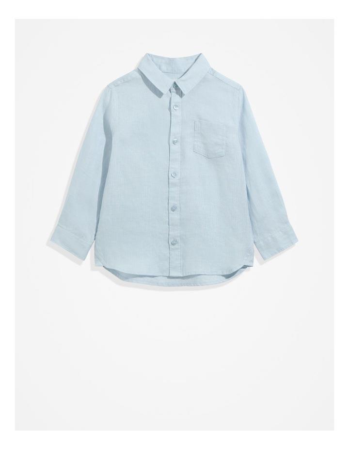 Country Road Organically Grown Linen Shirt in Pale Blue 3