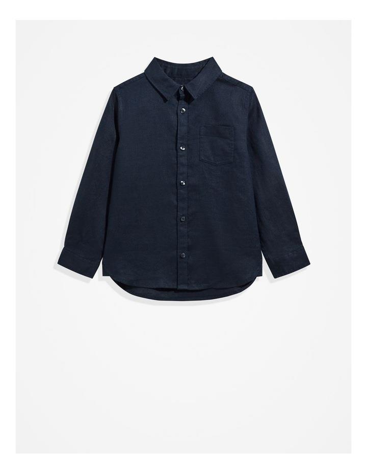 Country Road Organically Grown Linen Shirt in Navy 3