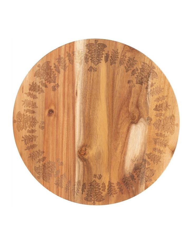 Bread and Butter Wooden Trees Lazy Susan Tray 18 Inch Natural