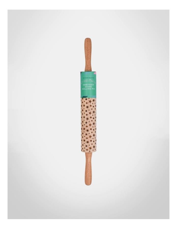 The Cooks Collective Christmas Embossed Stars Rolling Pin Assorted