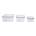 Lock & Lock Classic Rectangular Food Storage Container Set with Lids 3 Pack Clear