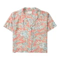 American Eagle Button-Up Shirt in Coral S