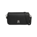 Tommy Hilfiger Emblem Flap Crossover Bag in Black