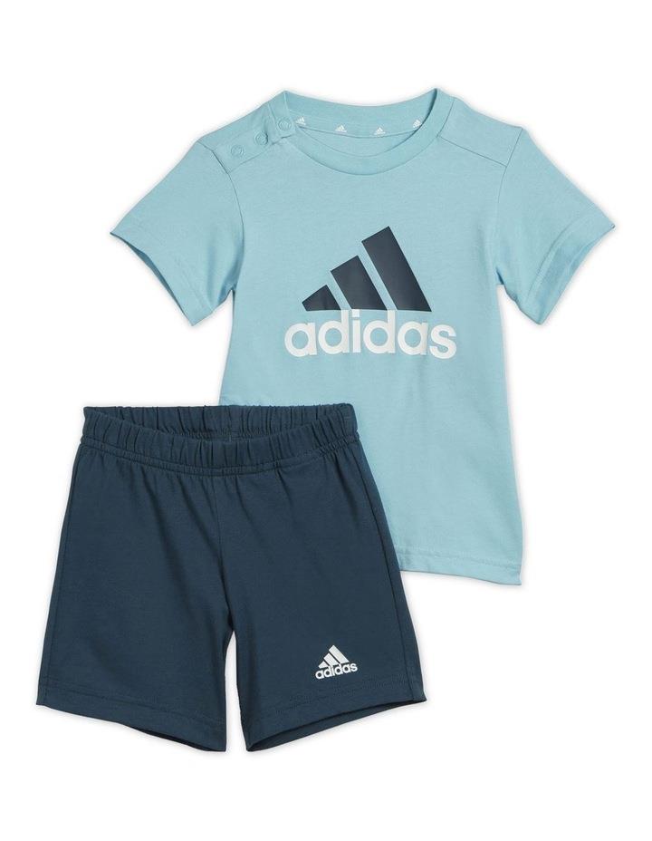 Adidas Essentials Organic Cotton Tee And Shorts Set in Blue 9-12 Months