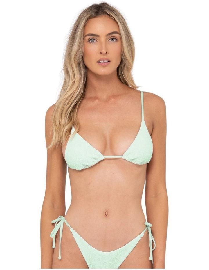 Rusty Sandalwood Slick Triangle Bikini Top in Green 10