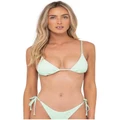 Rusty Sandalwood Slick Triangle Bikini Top in Green 16
