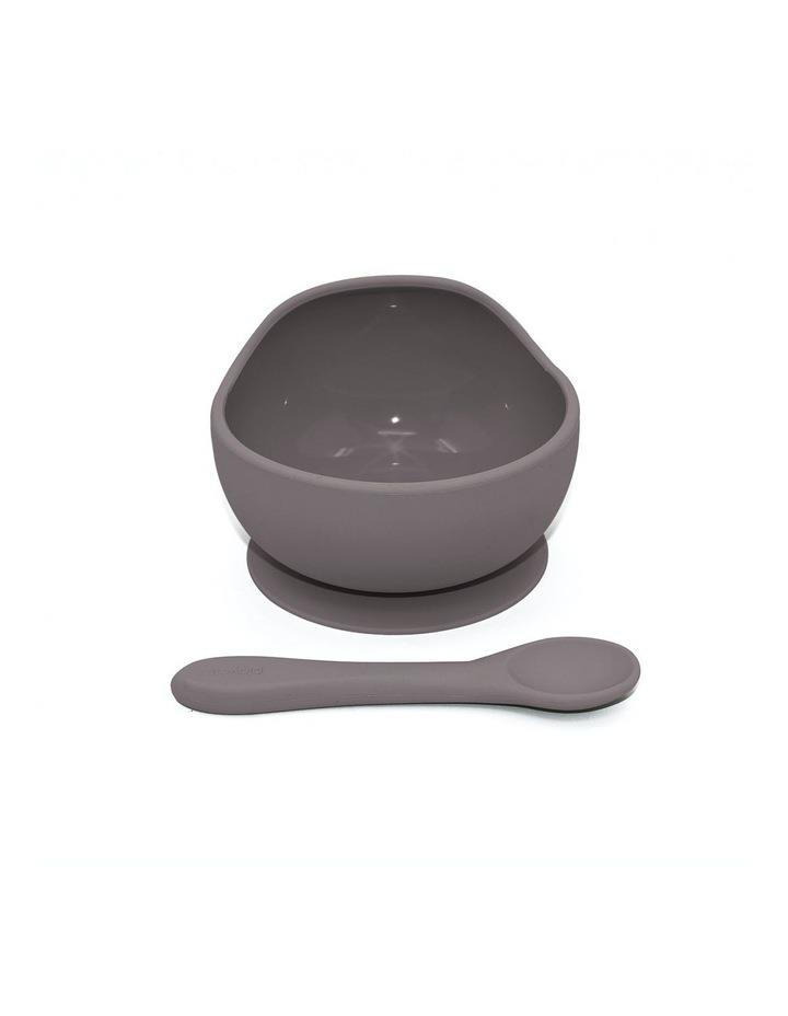 PLAYETTE Silicone Bowl & Spoon in Grey
