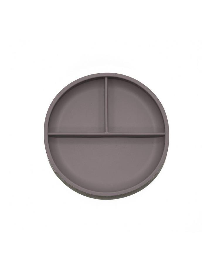 PLAYETTE Silicone Divided Plate in Grey