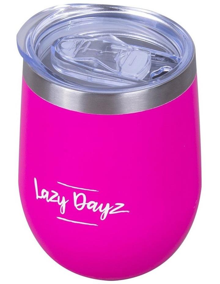 Lazy Dayz Lazy Dayz Stemless Wine Cup 350ml Pink