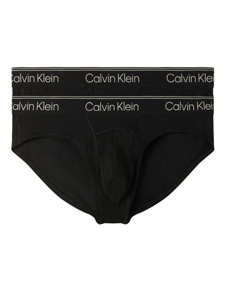 Calvin Klein Active Pima Cotton Elastane Briefs 2 Pack in Black S