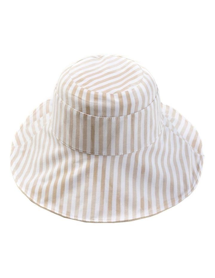 Gregory Ladner Stripe Canvas Summer Hat in Natural One Size