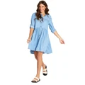 Sass Willow Shirt Dress in Blue Wash Blue 14