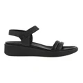 ECCO Flowt Wedge LX Leather Sandal in Black 35