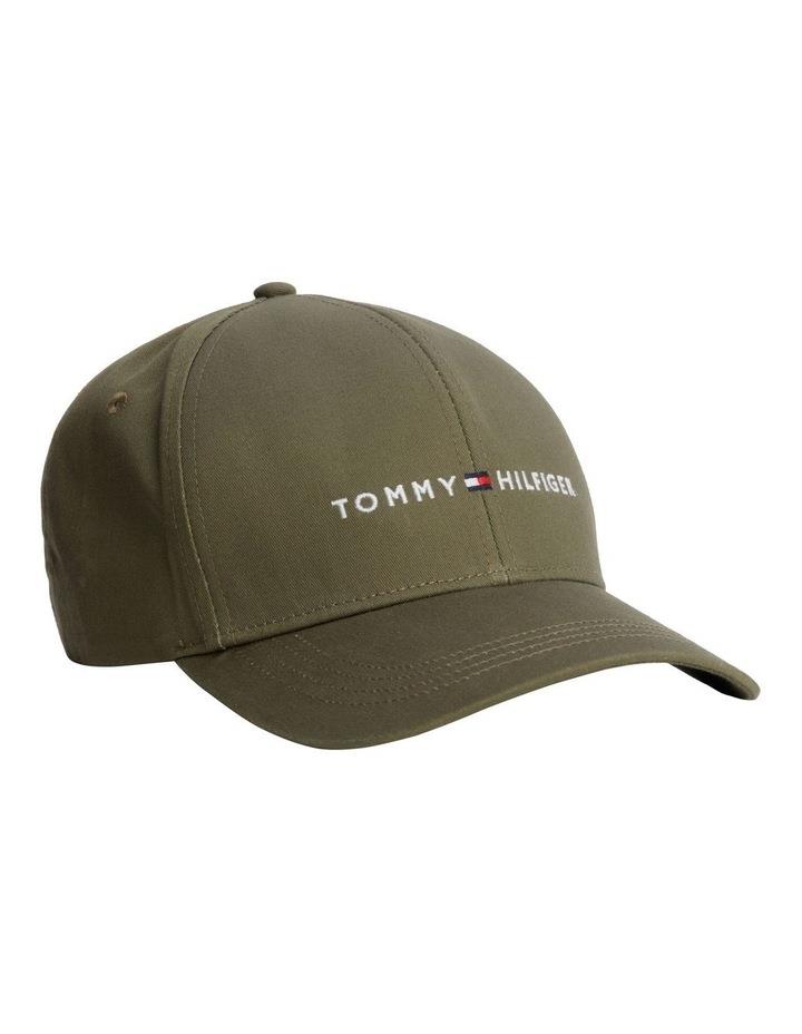 Tommy Hilfiger Logo Embroidery Baseball Cap in Beige Khaki One Size