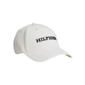 Tommy Hilfiger Logo Applique Baseball Cap in White Ivory One Size