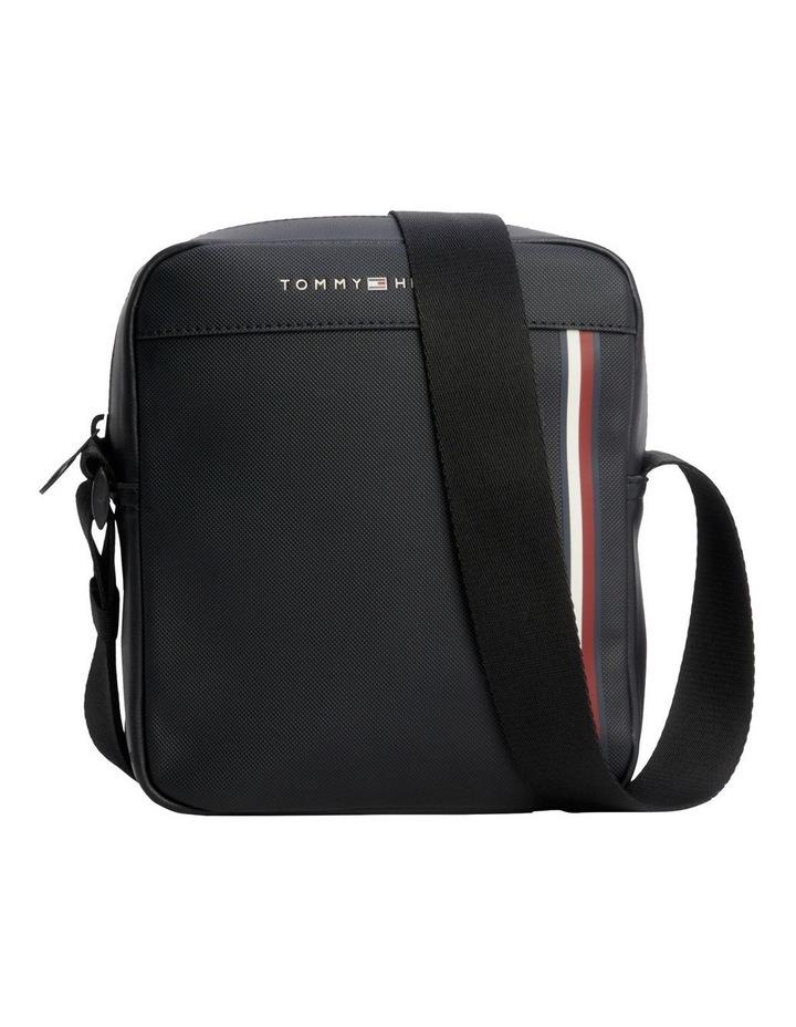 Tommy Hilfiger Pique Textured Small Reporter Bag in Black One Size