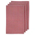Ladelle Waffle Kitchen Towel 4 Pack in Red