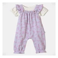 Sprout Dragonfly Terry Overall And T-Shirt Set in Lavender 0