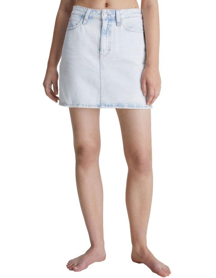 Calvin Klein Jeans High Rise A-Line Mini Skirt in Blue 29