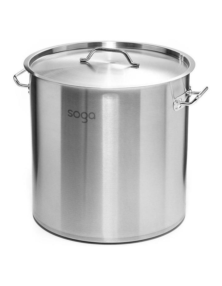 SOGA Top Grade Thick Stainless Steel Stockpot 18/10 33L in Silver