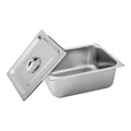 SOGA Gastronorm Pan Full Size 1/2 Tray With Lid 20cm in Silver