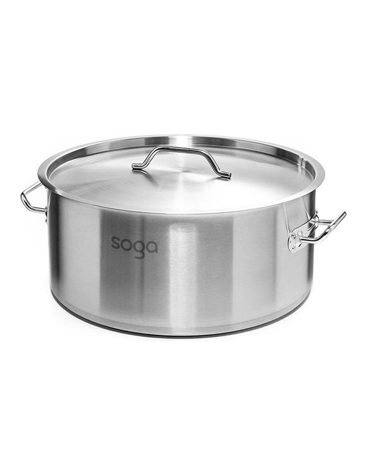 SOGA Top Grade Thick Stainless Steel Stockpot 18/10 14L in Silver