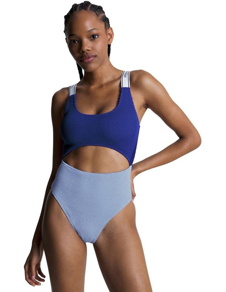 Tommy Hilfiger Essential Cutout One-Piece Swimsuit in Blue S