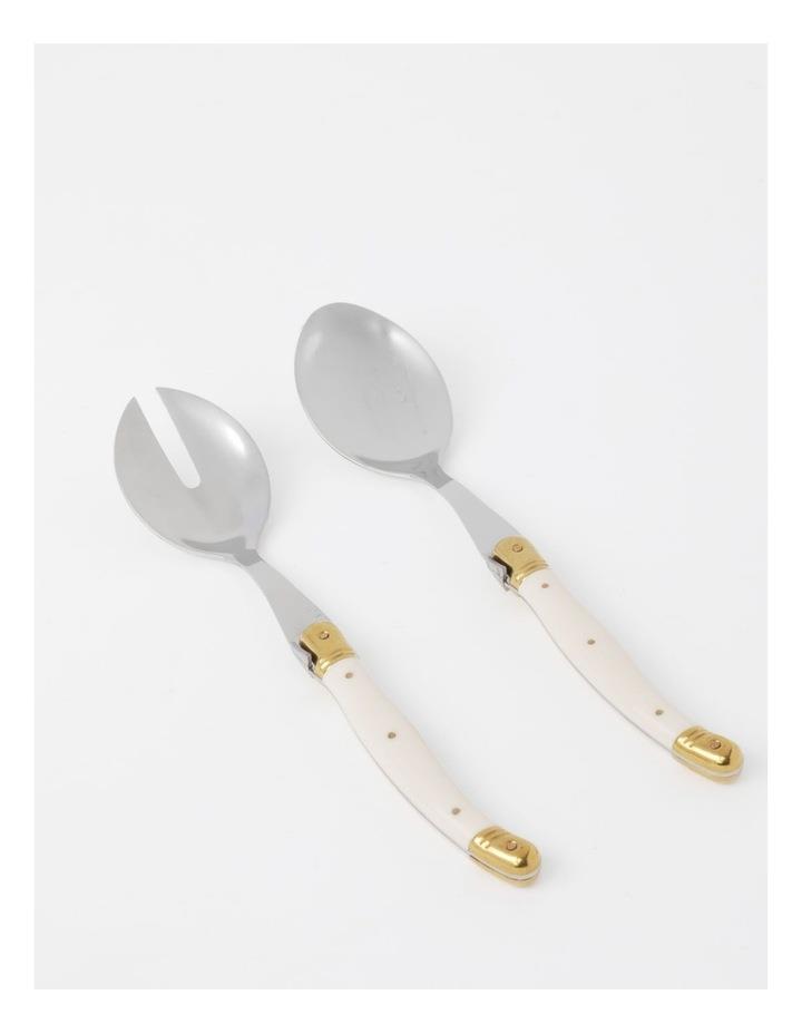 Heritage Laguiole Sophistique 2pc Salad Spoon Set in Ivory