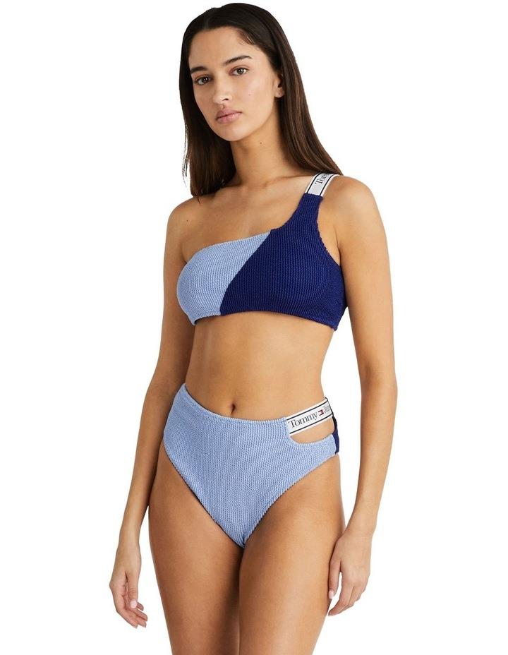 Tommy Hilfiger One Shoulder Bikini Top in Blue XS