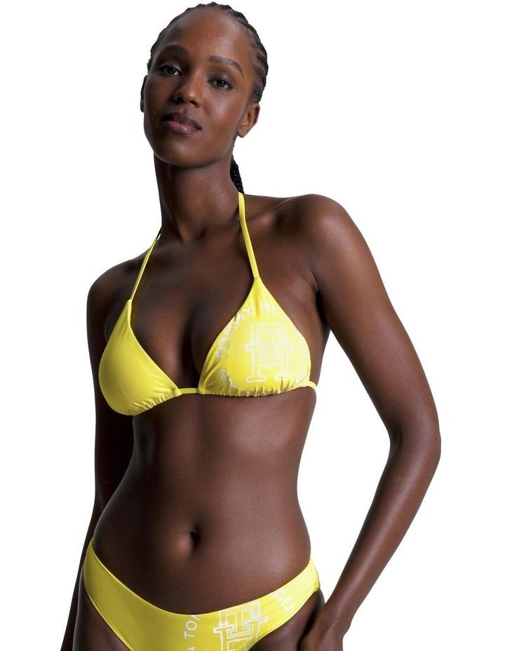 Tommy Hilfiger Logo Triangle Bikini Top in Yellow XS