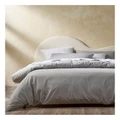 Vue Stonewashed Cotton Quilt Cover Set in Ash Grey single