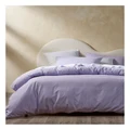 Vue Stonewashed Cotton Quilt Cover Set in Purple Heather Purple single