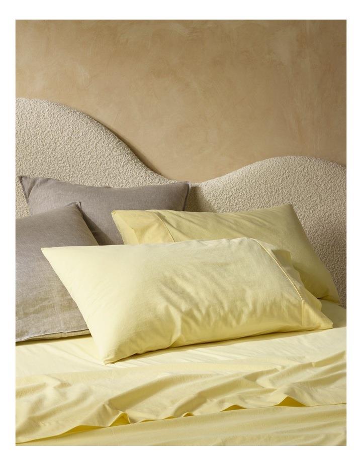 Vue Stonewashed Cotton Sheet Set in Wax Yellow King Single Sheet Set