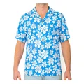 Skwosh Aloha Broha Short Sleeve Shirt in Royal Blue Navy M