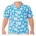Skwosh Aloha Broha Short Sleeve Shirt in Royal Blue Navy L