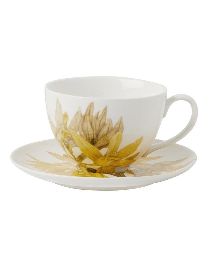 Maxwell & Williams Royal Botanic Gardens Australian Orchids Cup & Saucer 240ml in Yellow