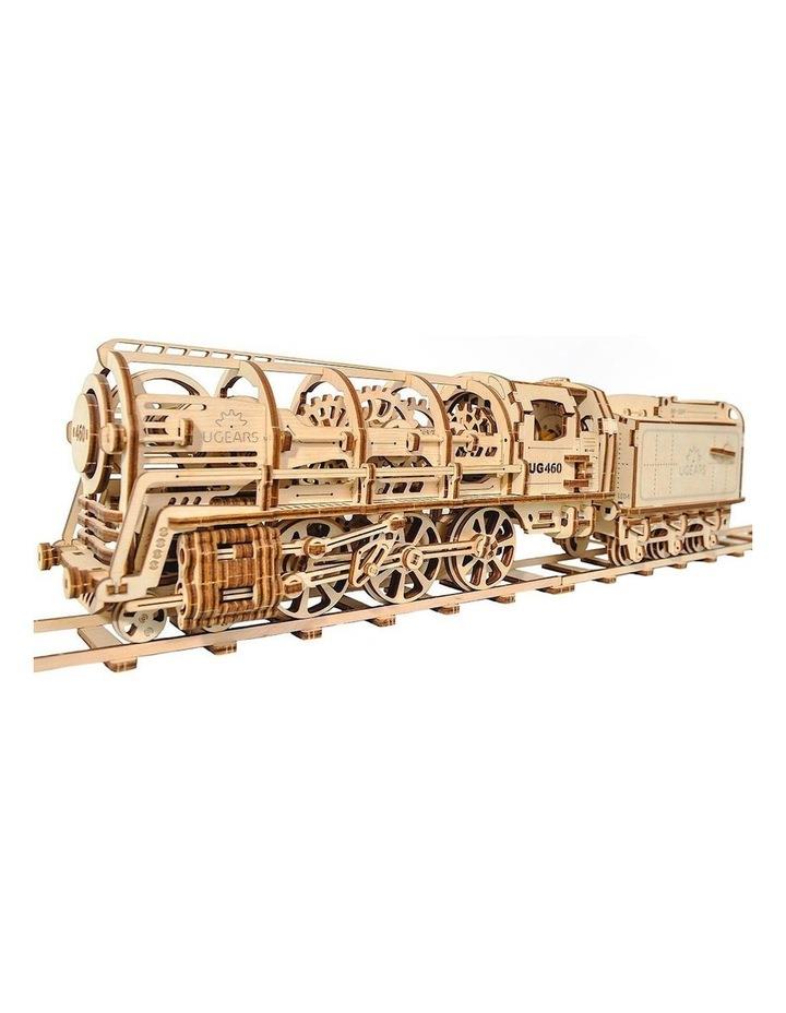 UGEARS Mechanical 460 Steam Locomotive With Tender 443 Piece Wooden 3D Puzzle (14+ Years) Assorted