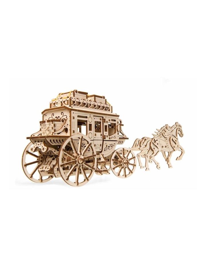 UGEARS Stagecoach Mechanical Model 248 Piece Wooden 3D Puzzle Gift Set Natural