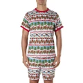 Mitch Dowd Christmas Bake Off Cotton Knit Short PyJama Set in Multi Assorted S