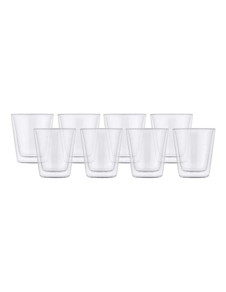 Maxwell & Williams Blend Double Wall Conical Cup 200ml Set of 8 Clear