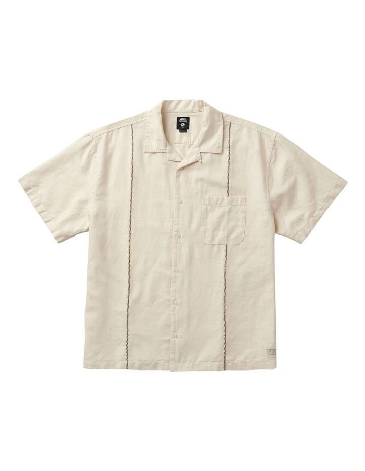 Vans Mikey Short Sleeve Woven in Natural Cotton White XL