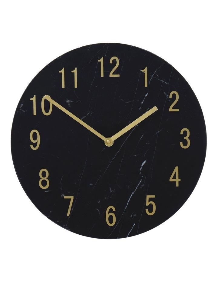 Amalfi Marble Wall Clock 30cm in Black