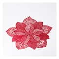 Heritage Poinsettia Placemat Set of 4 in Red