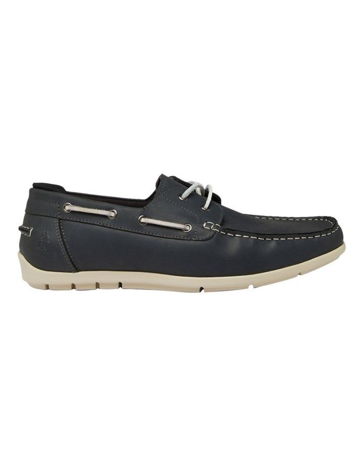 Hush Puppies Flood Boat Leather Shoes in Navy Wild Navy 8
